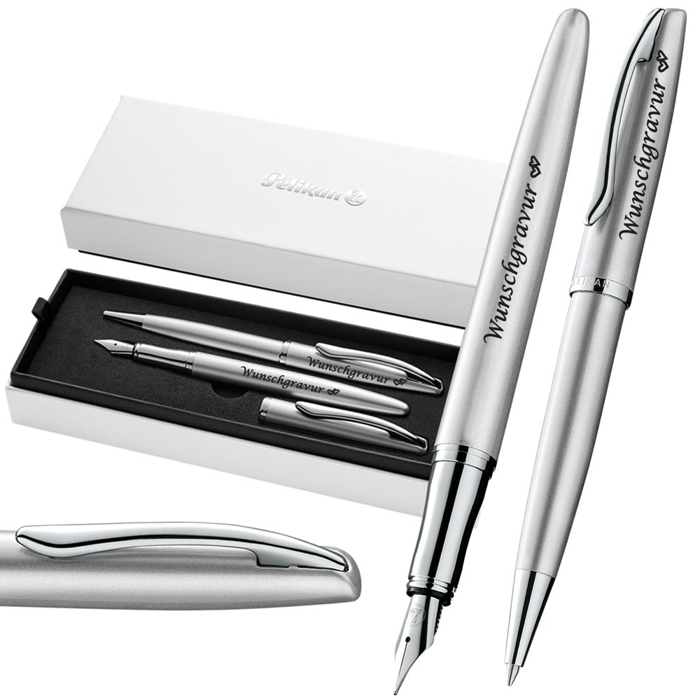 Pelikan Füller & Kugelschreiber Jazz® Noble Elegance im Set Silber – (einfarbig) (Ansicht 2)