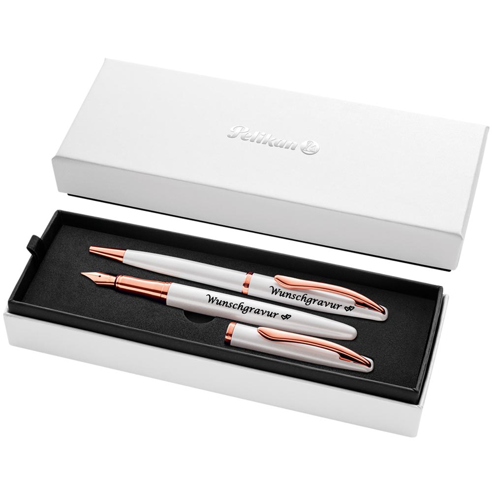 Pelikan Füller & Kugelschreiber Jazz® Noble Elegance im Set Perlmutt Weiß – (einfarbig) (Ansicht 3)