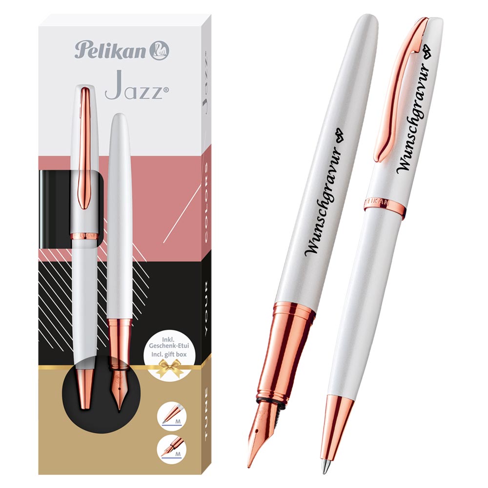Pelikan Füller & Kugelschreiber Jazz® Noble Elegance im Set Perlmutt Weiß – (einfarbig) (Ansicht 4)